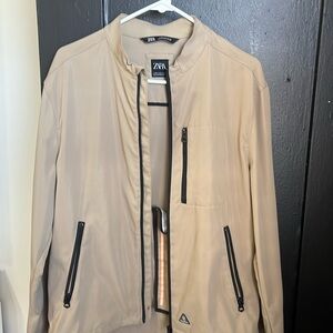 Zara Beige long sleeve sports jacket